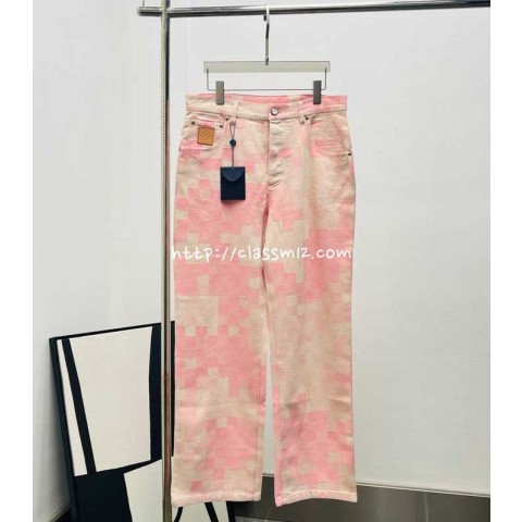 루이비통 25 한정판 Damoflage Sakura 청바지 긴바지 A13362