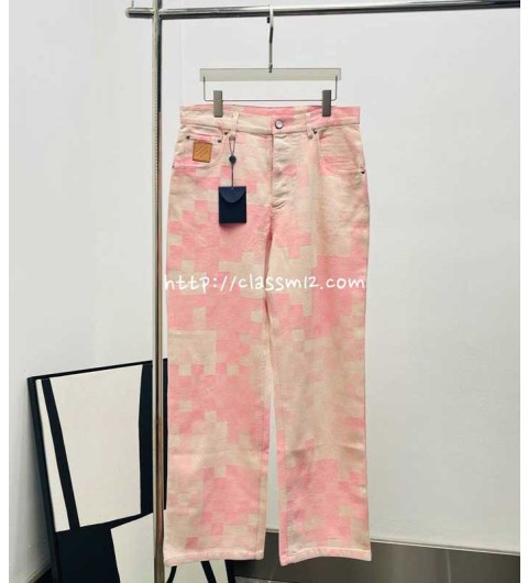 루이비통 25 한정판 Damoflage Sakura 청바지 긴바지 A13362