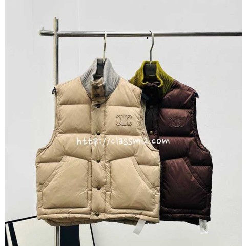 셀린느 25 한정판 민소매 패딩 조끼 자켓 A13363