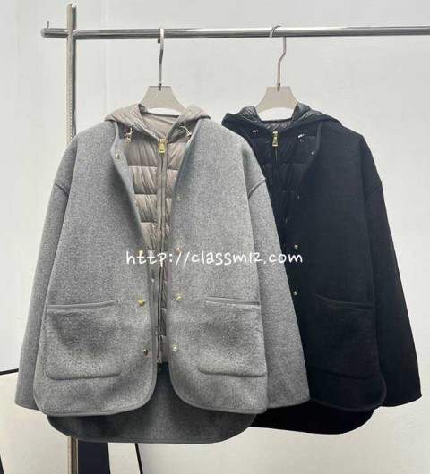 몽클레어 25 한정판 민소매 후드 패딩 조끼 자켓 긴팔 자켓 세트 A13368