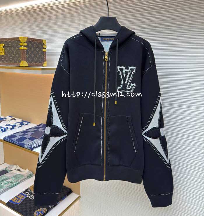 루이비통 25 한정판 남여공용 긴팔 후드 자켓 A13380