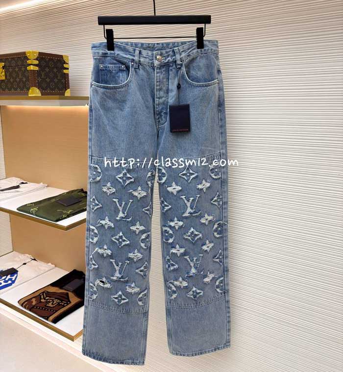 루이비통 25 한정판 청바지 긴바지 A13383