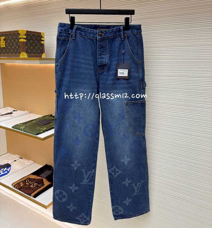 루이비통 25 한정판 청바지 긴바지 A13385