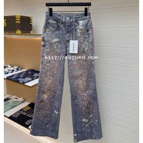 아크네 25 한정판 청바지 긴바지 A13400