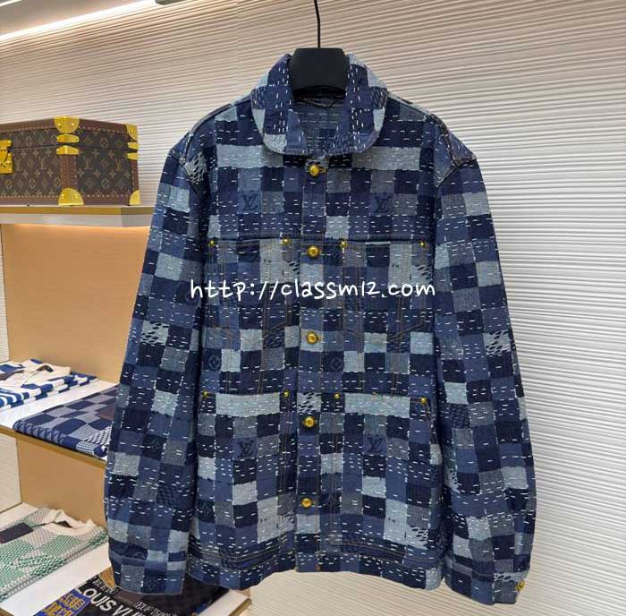 루이비통 25 한정판 Nigo 남여공용 긴팔 청자켓 A13407