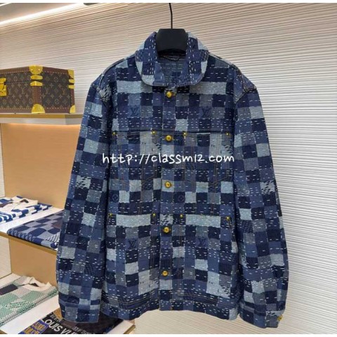 루이비통 25 한정판 Nigo 남여공용 긴팔 청자켓 A13407