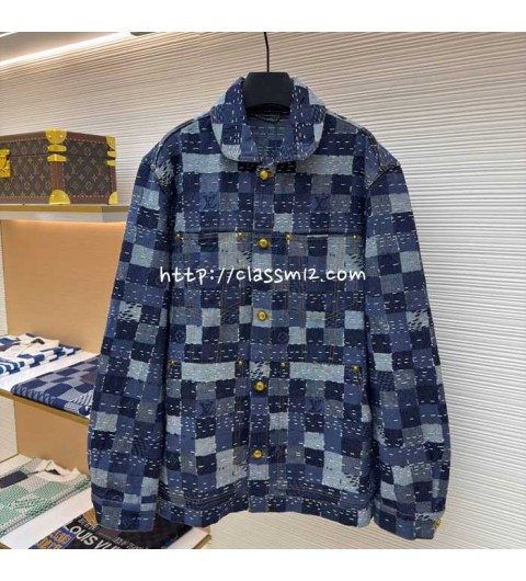 루이비통 25 한정판 Nigo 남여공용 긴팔 청자켓 A13407