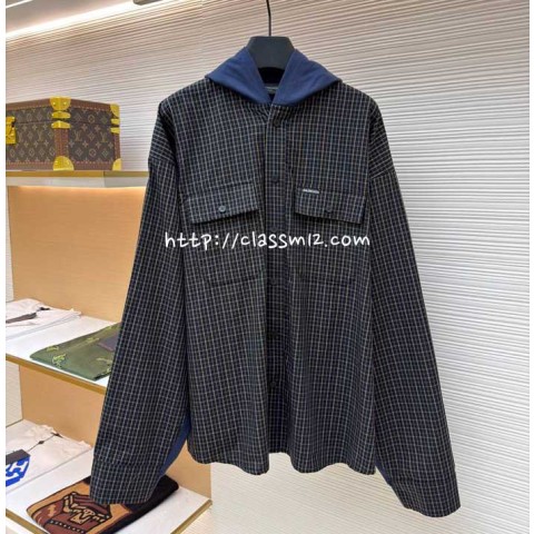 발렌시아가 25 한정판 긴팔 후드 자켓 A13415