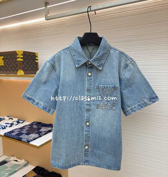 루이비통 25 한정판 반팔 청셔츠 A13418