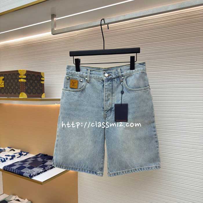 루이비통 25 한정판 청바지 반바지 A13419