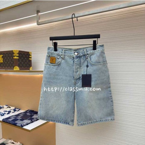 루이비통 25 한정판 청바지 반바지 A13419