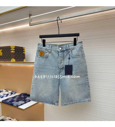 루이비통 25 한정판 청바지 반바지 A13419