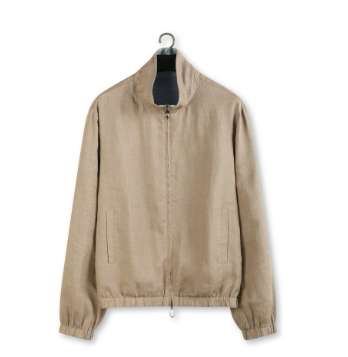 로로피아나 Loro Piana 25 한정판 린넨 버진 리버시블 울 블랜드 봄버 자켓 A13424