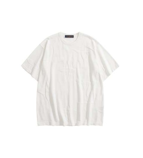 루이비통 25 한정판 남여공용 로고 엠브로이더드 숏 슬리브 셔츠 A13426