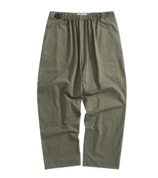 로에베 25 한정판 엘라스틱 웨이스트 벨티드 트루저 A13432