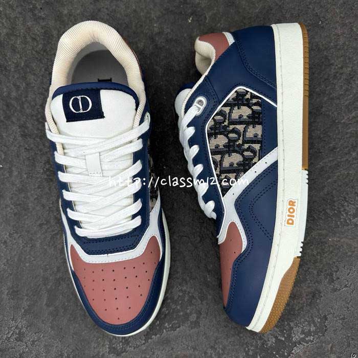 디올 25 한정판 Essentials B27 남녀공용 소가죽 카프스킨 운동화 B5319