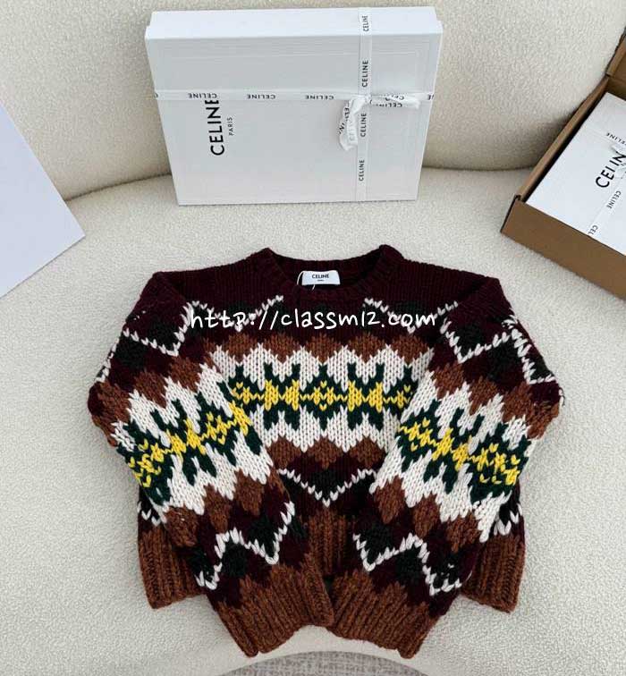 셀린느 25 한정판 양털 긴팔 니트 A13465