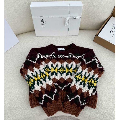 셀린느 25 한정판 양털 긴팔 니트 A13465