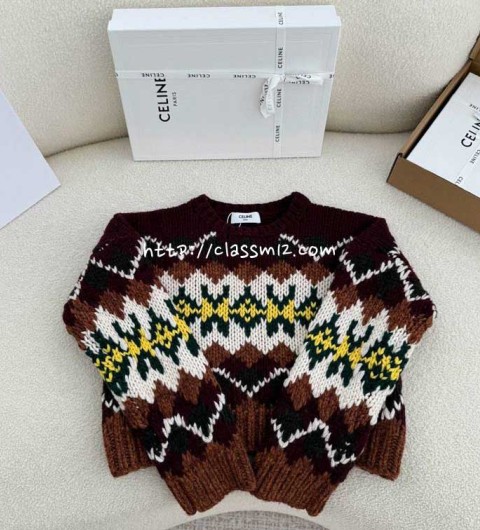 셀린느 25 한정판 양털 긴팔 니트 A13465