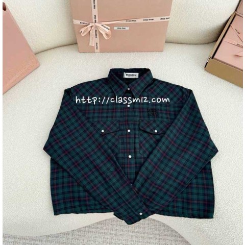 미우미우 25 한정판 긴팔 셔츠 A13490