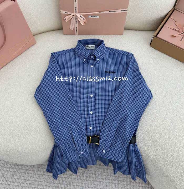 미우미우 25 한정판 여성 긴팔 원피스 A13495