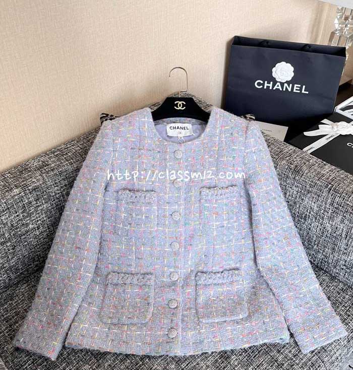 샤넬 25 한정판 여성 양털 긴팔 자켓 A13515