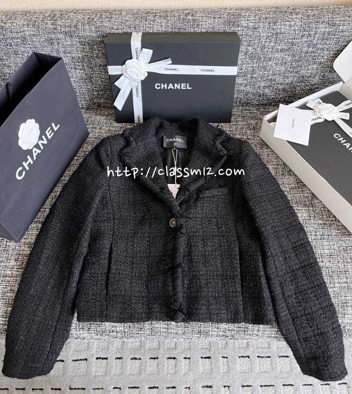 샤넬 25 한정판 여성 양털 긴팔 자켓 A13516