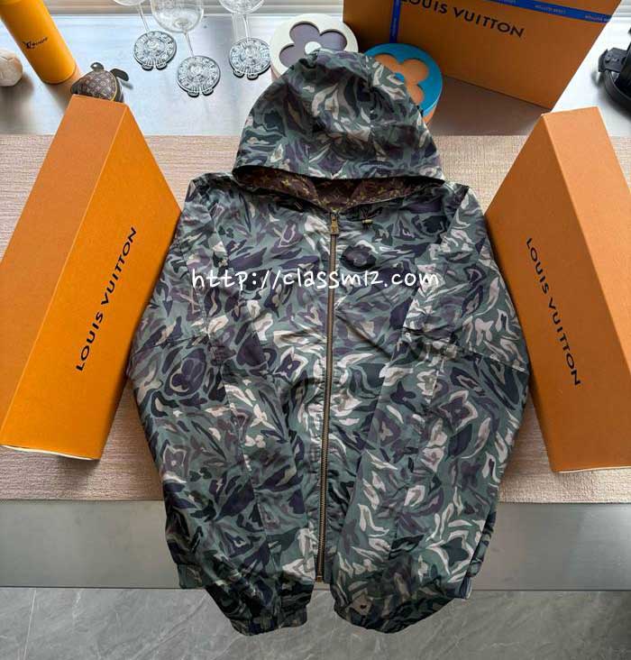 루이비통 25 한정판 양면 긴팔 후드 자켓 A13528