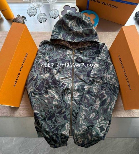 루이비통 25 한정판 양면 긴팔 후드 자켓 A13528