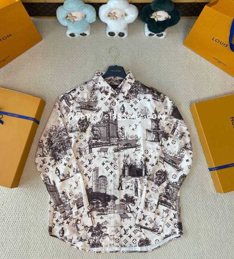 루이비통 25 한정판 긴팔 셔츠 A13535