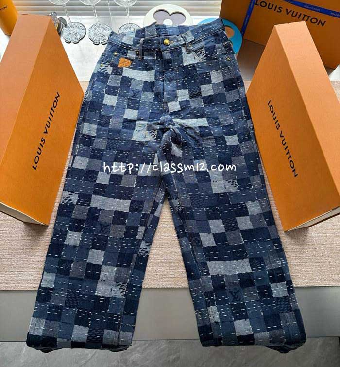 루이비통 25 한정판 Nigo Damier 청바지 긴바지 A13563