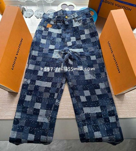 루이비통 25 한정판 Nigo Damier 청바지 긴바지 A13563