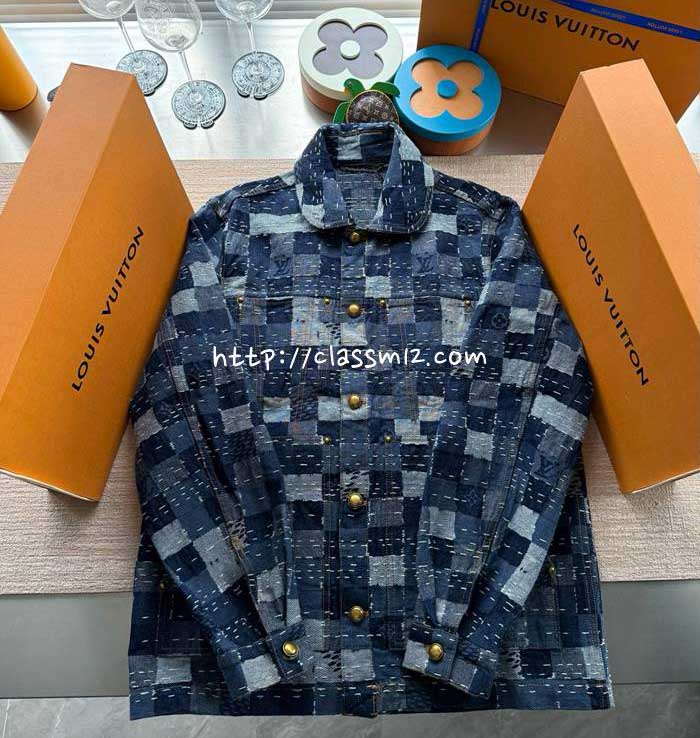 루이비통 25 한정판 Nigo Damier 긴팔 청자켓 A13564