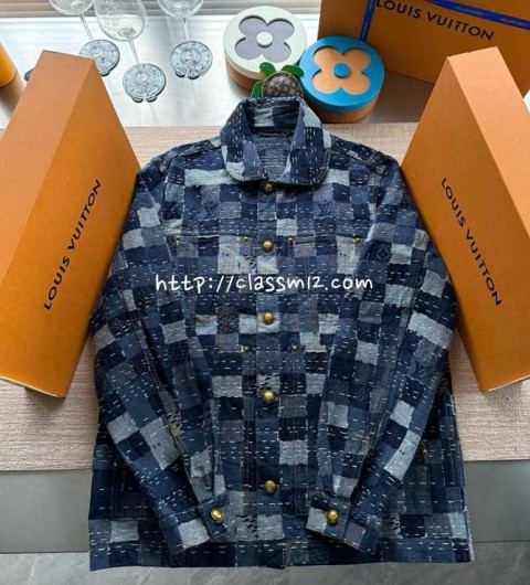 루이비통 25 한정판 Nigo Damier 긴팔 청자켓 A13564