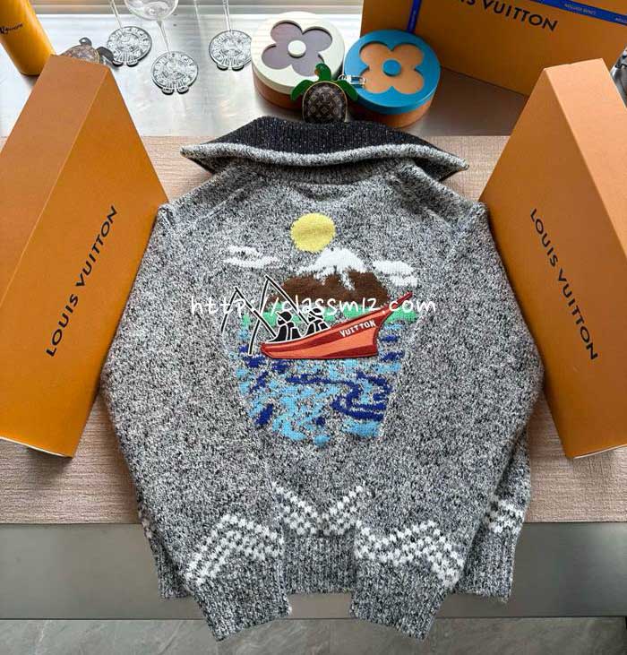 루이비통 25 한정판 Nigo 긴팔 니트 자켓 A13566
