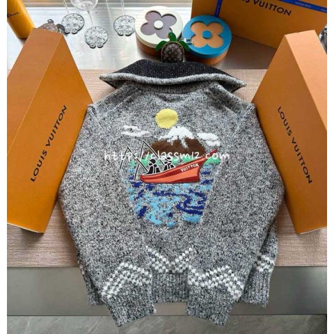 루이비통 25 한정판 Nigo 긴팔 니트 자켓 A13566