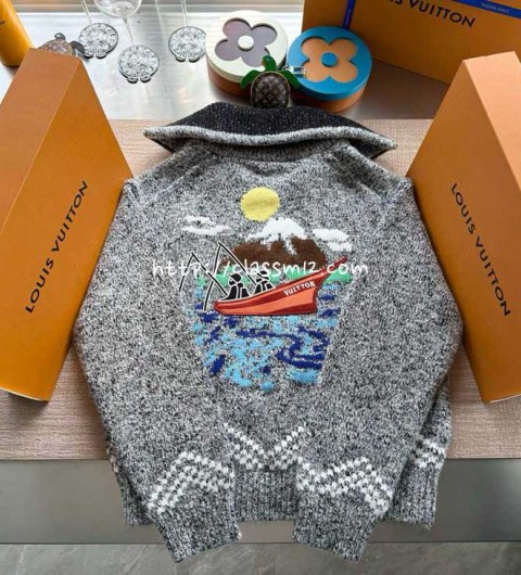 루이비통 25 한정판 Nigo 긴팔 니트 자켓 A13566