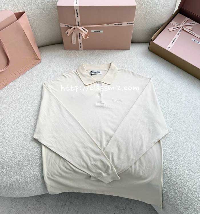 미우미우 25 한정판 긴팔 티셔츠 A13574