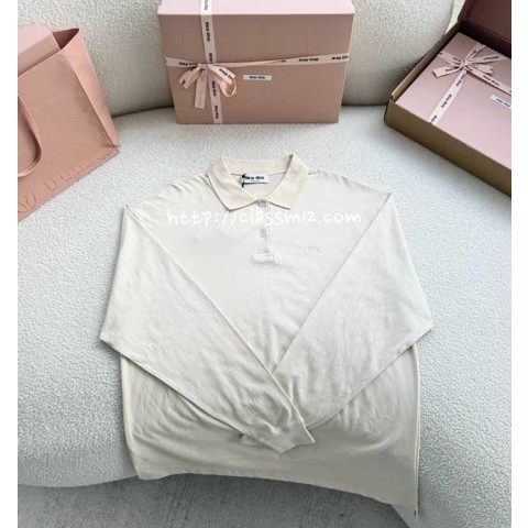 미우미우 25 한정판 긴팔 티셔츠 A13574