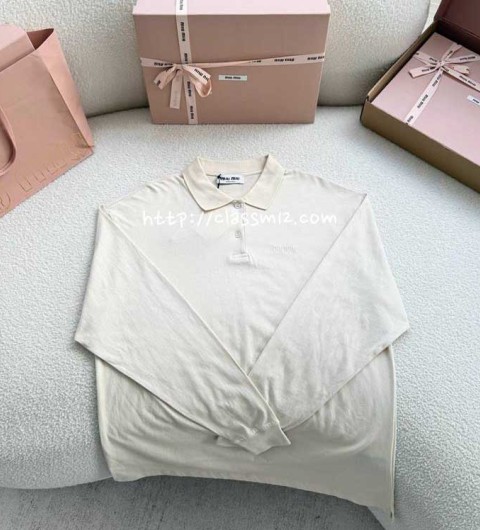 미우미우 25 한정판 긴팔 티셔츠 A13574