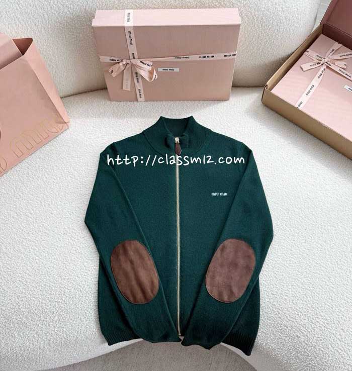 미우미우 25 한정판 긴팔 니트 자켓 A13577
