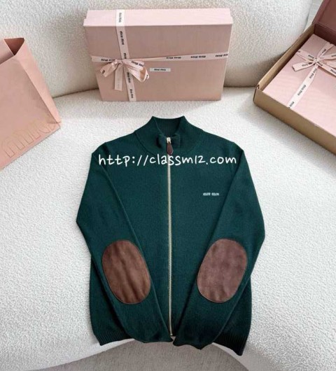 미우미우 25 한정판 긴팔 니트 자켓 A13577