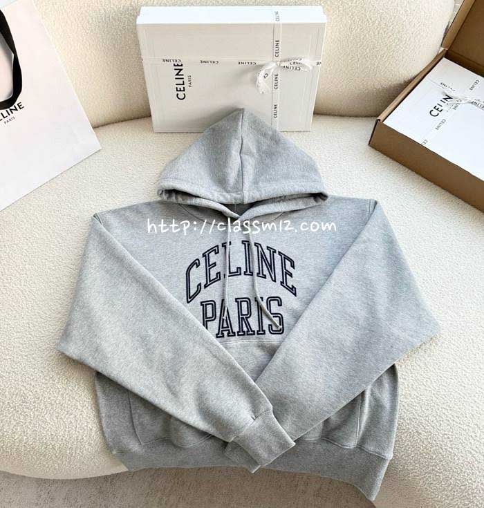 셀린느 25 한정판 긴팔 후드 티셔츠 A13582