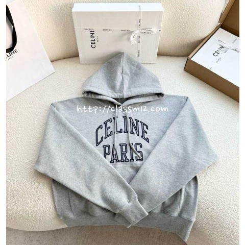 셀린느 25 한정판 긴팔 후드 티셔츠 A13582