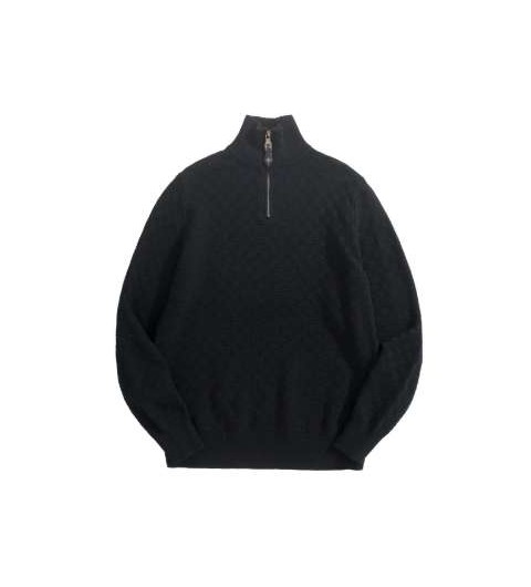 루이비통 25 한정판 캐시미어 울 블렌드 하프 집 풀 오버 A13602