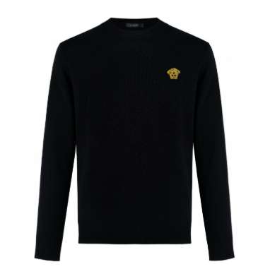 베르사체 25 한정판 스몰 메두사 로고 자수 크루넥 니트 A13608