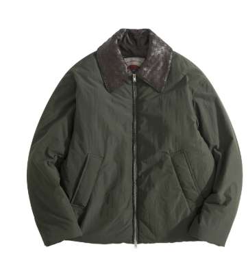 보테가베네타 25 한정판 인트레치아토 레더 트림 푸퍼 자켓 A13624