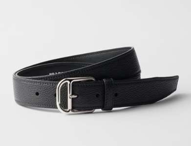 프라다 25 한정판 로고 버클 가죽 벨트 F1236