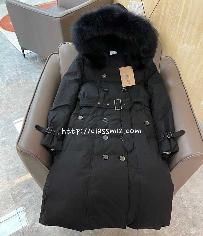 버버리 25 한정판 오리털 긴팔 후드 패딩 자켓 A13655