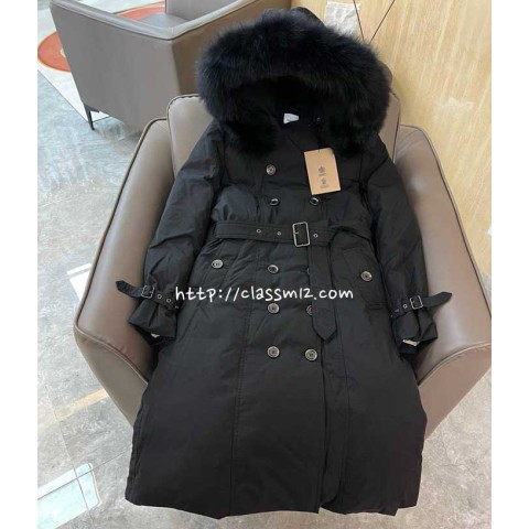 버버리 25 한정판 오리털 긴팔 후드 패딩 자켓 A13655